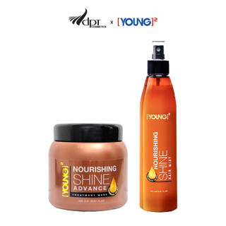 Bộ đôi giúp phục hồi tóc hư tổn, khô xơ chuyên sâu Young (1 xịt dưỡng Young + 1 hấp tóc Young)
