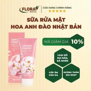 Sữa Rửa Mặt Hoa Anh Đào FLORA BEAUTY Sakura Pinkish Cleansing Foam 150ml - Hàng Chính Hãng