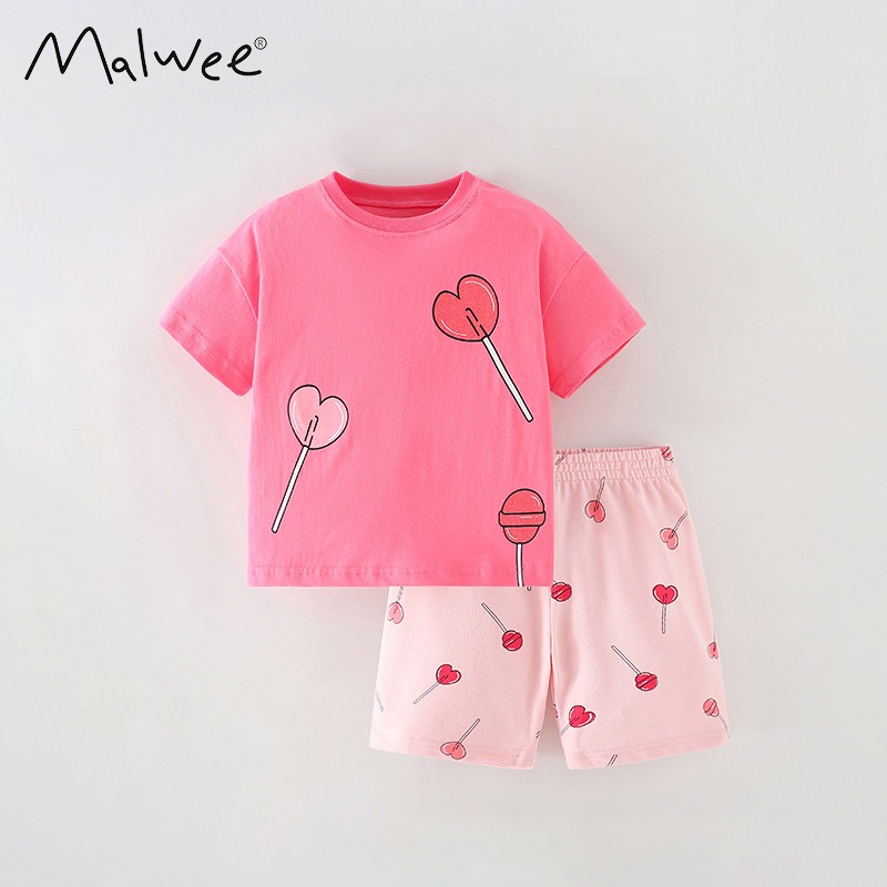 BST bộ thun hè cotton Malwee nhiều mẫu dễ thương cho bé gái 2-7 tuổi P2 - Little Maven Chính Hãng