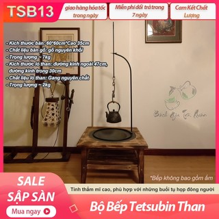 🔥 siêu sale 🔥 bộ bàn bếp gang đun than pha trà mộc mạc