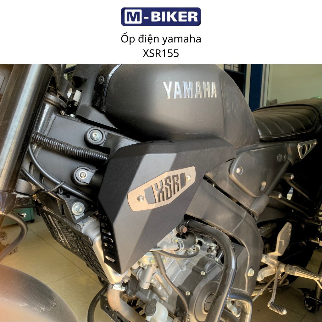Ốp hông xsr155.Ốp điện xsr155 cắt cnc sơn tĩnh điện màu đen cao cấp chính hãng Mbiker.