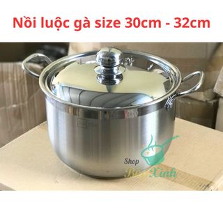 Nồi luộc gà 3 đáy inox 430 FiveStar Standard nắp inox tặng 5 muỗng ăn size 26cm / 28cm / 30cm / 32cm / 36cm