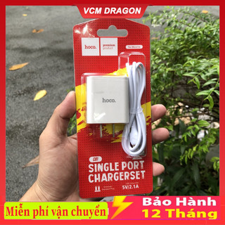 Bộ sạc nhanh hoco c81 5v 2.1a dài 1m - bảo hành 12 tháng 1 đổi 1 - siêu rẻ