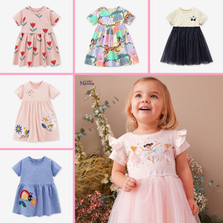BST Váy thun hè cotton nhiều hoạ tiết đáng yêu cho bé gái P2 - TOPZKIDS