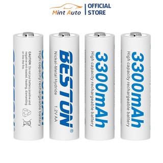 4 Viên pin sạc AA Beston 3300mAh 1.2V sạc lại nhiều lần hàng chuẩn chính hãng
