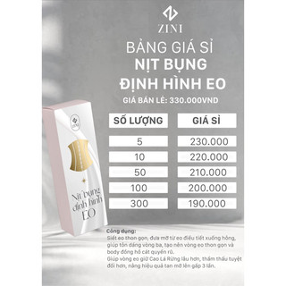 Nịt bụng định hình eo ZN (zini, hoa sâm đất, cao lá rừng)