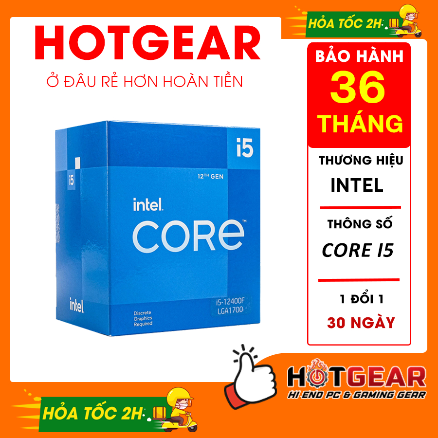 CPU Intel Core i5 10400F 12400F 12400 13400F 13400 Tray Bh 36TH mới 100%