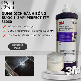 Dung dịch xoá xước xe, đánh bóng sơn ô tô bước 1 3M 36060 3M Perfect-It Rubbing Compound 100ml