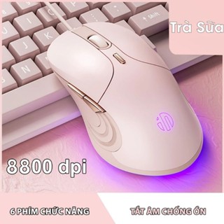Chuột máy tính có dây TEKKIN B8 cute silent không tiếng ồn 6 nút bấm 8800 DPI gaming cho game thủ