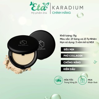 Phấn phủ dạng nén KARADIUM Collagen Smart Sun Pact Spf50+ PA+++ che phủ tốt siêu mịn