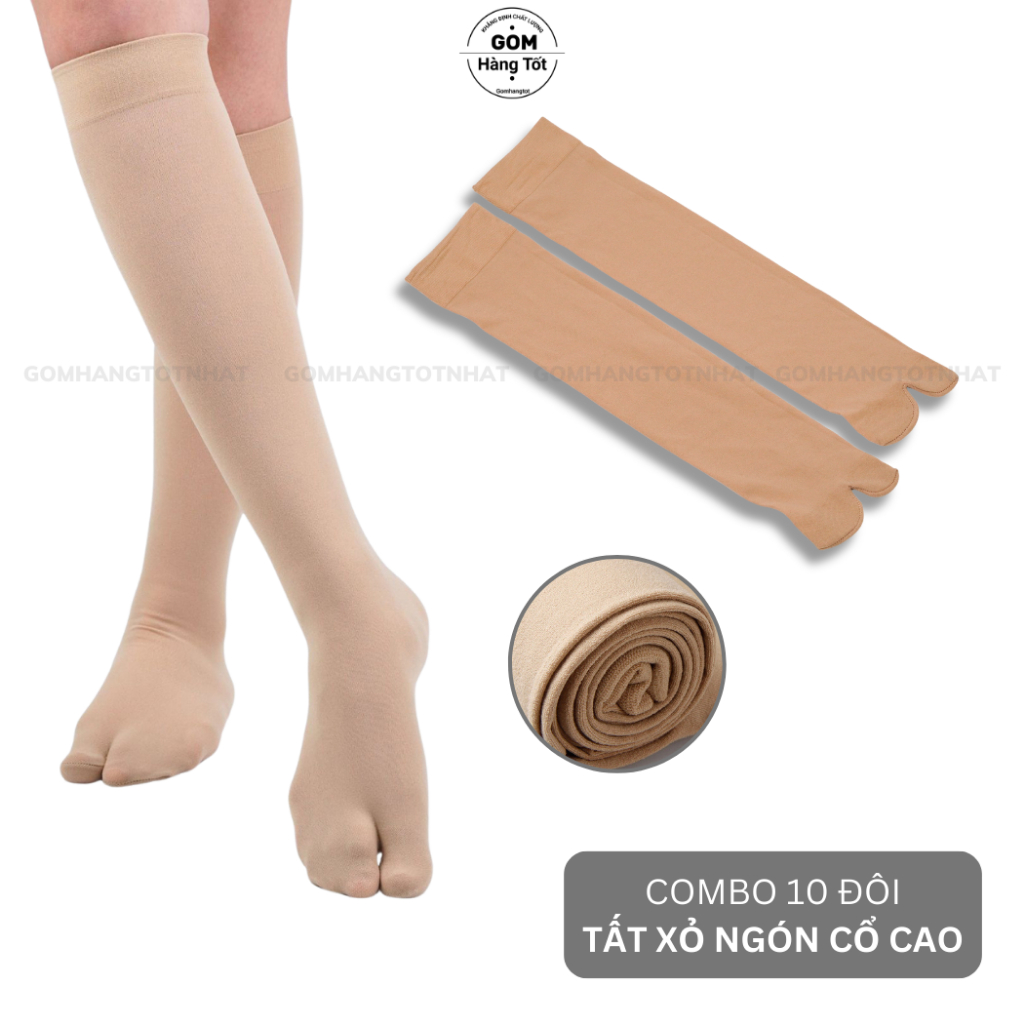 Combo 10 đôi tất chống nắng xỏ ngón, vớ da chân chất liệu cotton mềm mịn hút ẩm, thoáng khí - LISU-TATNGON-GVGCAO-CB10