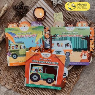 Sách Combo Song Ngữ Anh Việt: Tham Quan Nông Trại + Vui Chơi Trong Rừng + Bước Vào Rừng Rậm