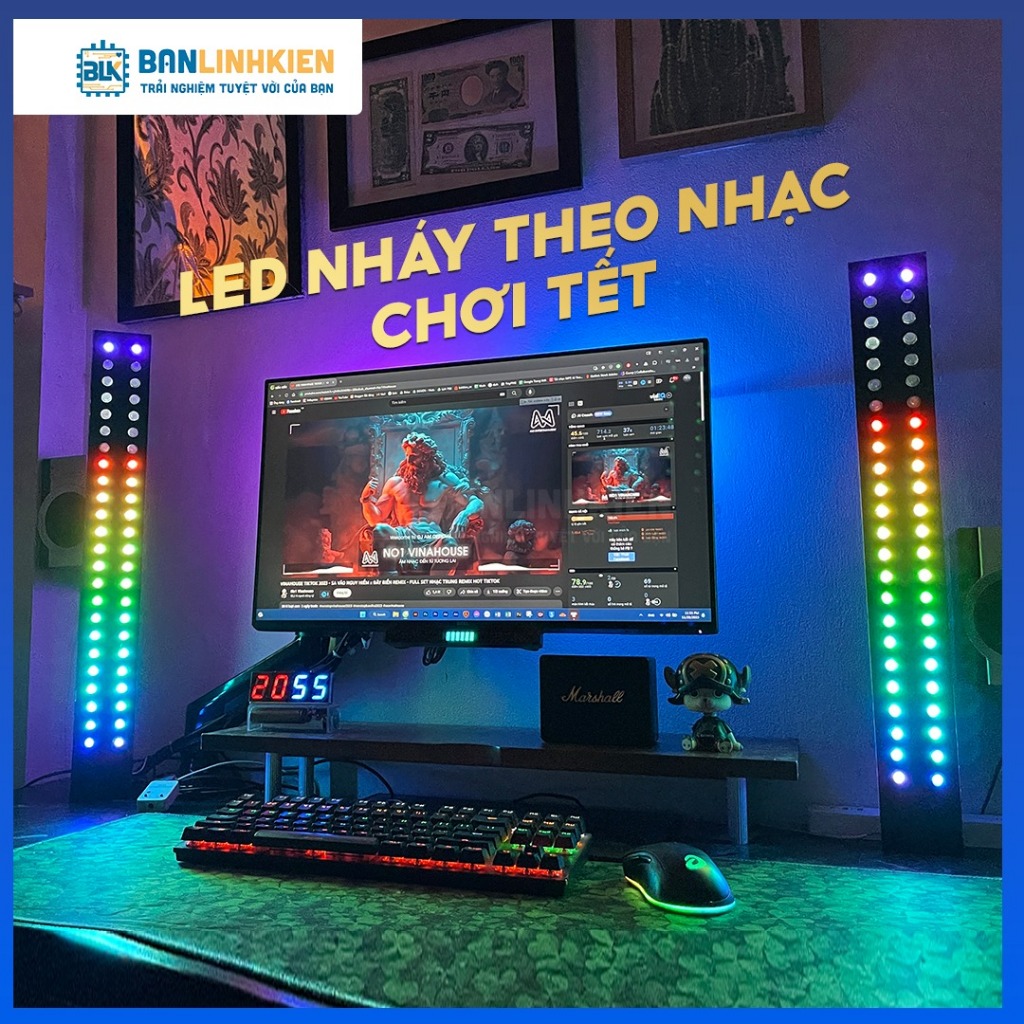 [BẢO HÀNH 6 THÁNG] Bộ Nháy Theo Nhạc LED Full 1 Cột BLK Music Plus 202