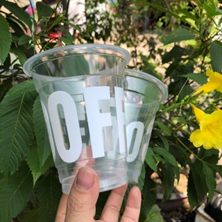 50 Ly nhựa 360ml, ly nhựa cà phê sinh tố nước ép IN SẴN CHỮ COFFEE MÀU TRẮNG ly nhựa dày 360ml