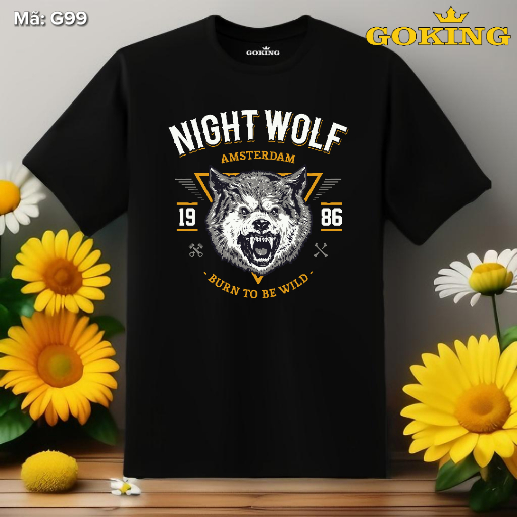 Mua là có quà. NIGHT WOLF, mã G99. Áo thun nam nữ (trẻ em mua 1 tặng 1 ngẫu nhiên)