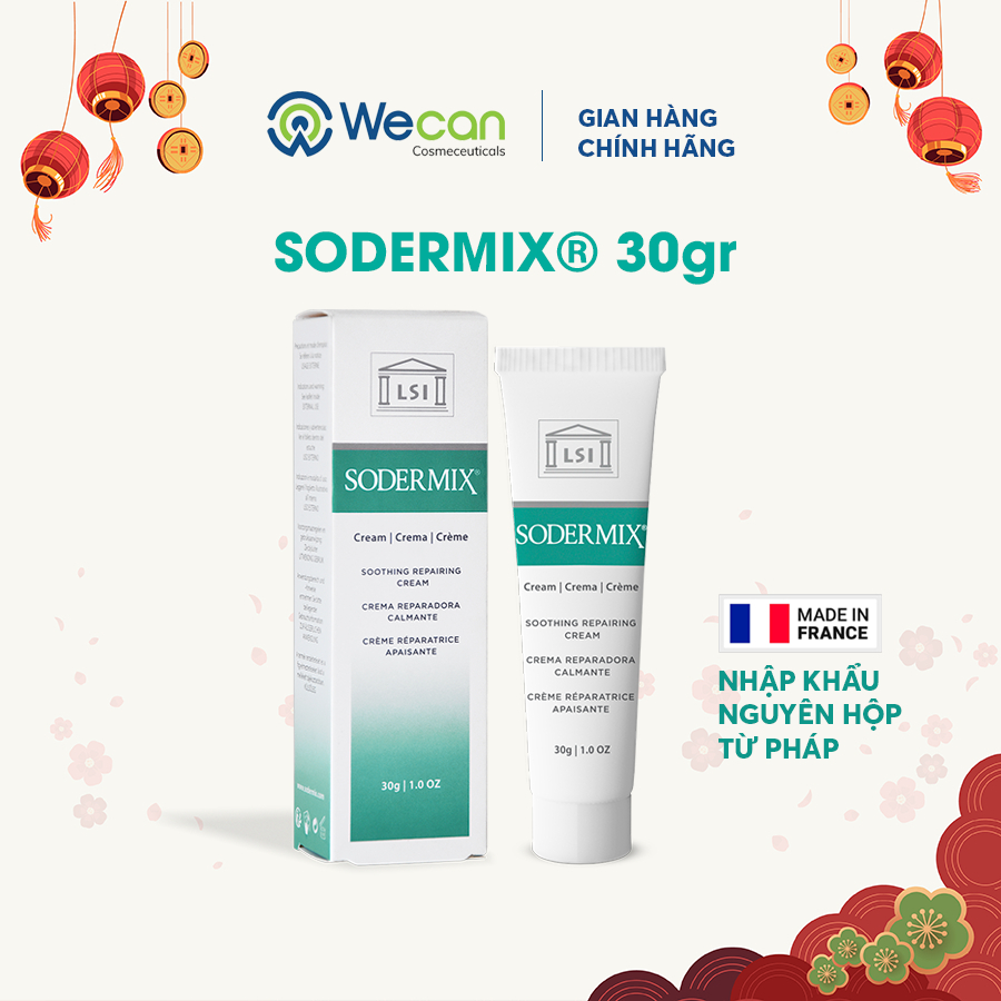 SODERMIX® 30g- Mua 1 tặng 1 Dưỡng ẩm - Kem bôi viêm da cơ địa, chàm, mẩn ngứa, tổ đỉa, vảy nến - Nhập nguyên hộp từ Pháp