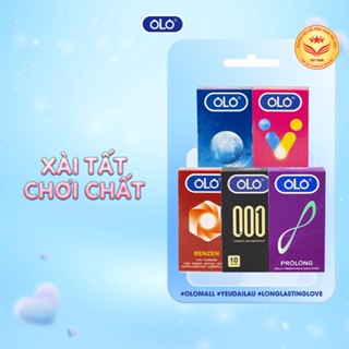 Combo 5 hộp bao cao su OLO nguyên seal - siêu mỏng, gân gai, mát lạnh, kéo dài thời gian, thơm mát, nhiều mùi hương