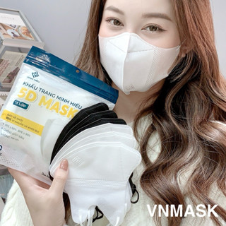   Gia sỉ 100 cái  Khẩu trang 5D Mask Minh hiếu chống bụi mịn và kháng khuẩn 99+ VnMASK 