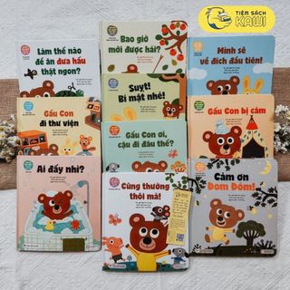 Combo 10 cuốn Gấu Con tinh nghịch - Sách tranh giáo dục nhân cách