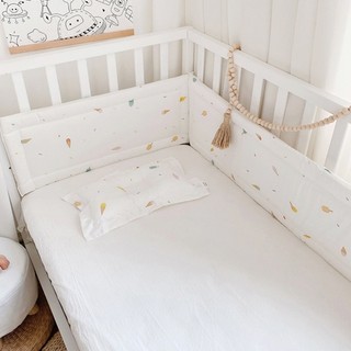 Bộ quây cũi cho bé 114x62cm, quây chống va đập, phong cách Hàn Quốc