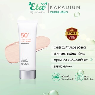 Kem chống nắng KARADIUM SNAIL REPAIR SUNCREAM KCN hoàn hảo lên tone tự nhiên