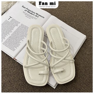 Sandal nữ hở ngón dây đan chéo Dép nữ sỏ ngón quai phong cách Hàn Quốc thời trang