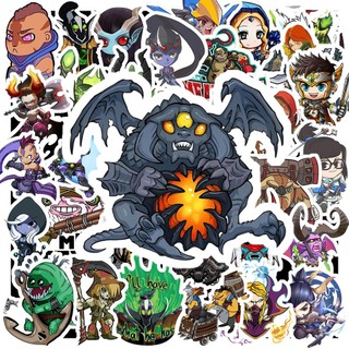 Set 50 cái Sticker Dota 2 chống nước, Hình Dán Dota 2 Chibi, Decal Dota 2 cute dán vali, laptop