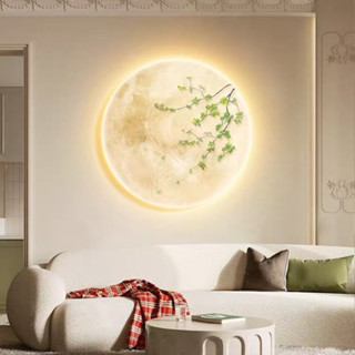  Tranh mặt trăng đèn led   Trah tráng gương hình mặt trăng treo tường,phòng khách,phòng ngủ 