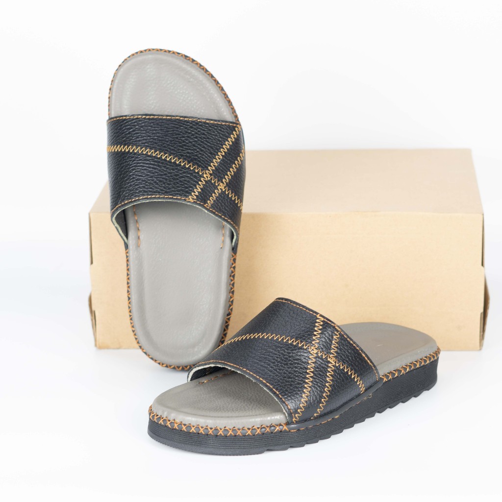 Dép Nâng Chiều Cao Gần 5cm Quai Ngang Halita Đế Nhẹ ,khâu chỉ toàn bộ xung quanh dép , mặt da êm châ