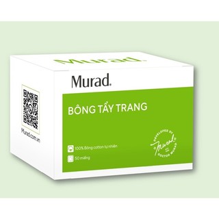 Bông tẩy trang murad hộp xanh - 50 miếng - gwp