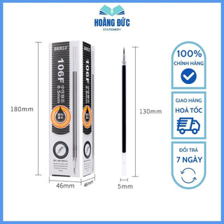 Combo 5 ngòi bút, ruột bút bi nước ngòi 0.5mm 106F Baoke xanh/đen/đỏ - Hoàng Đức