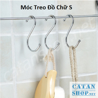 Móc treo đồ hình chữ S inox đa năng, treo quần áo giày dép - Móc treo Inox chữ S