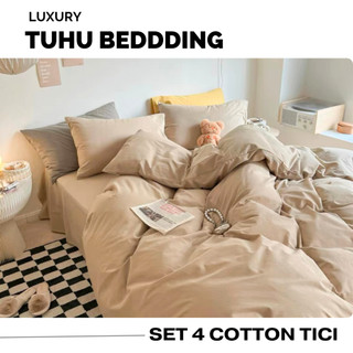 Chăn ga gối trải giường Cotton Tici mềm mát hàng loại 1 bo chun ôm đệm dày 10cm 15cm kích thước 1m2 1m4 1m6 1m8 2m 2m2