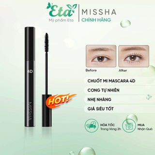 Mascara chuốt mi MISSHA 4D làm dày và cong mi hiệu quả