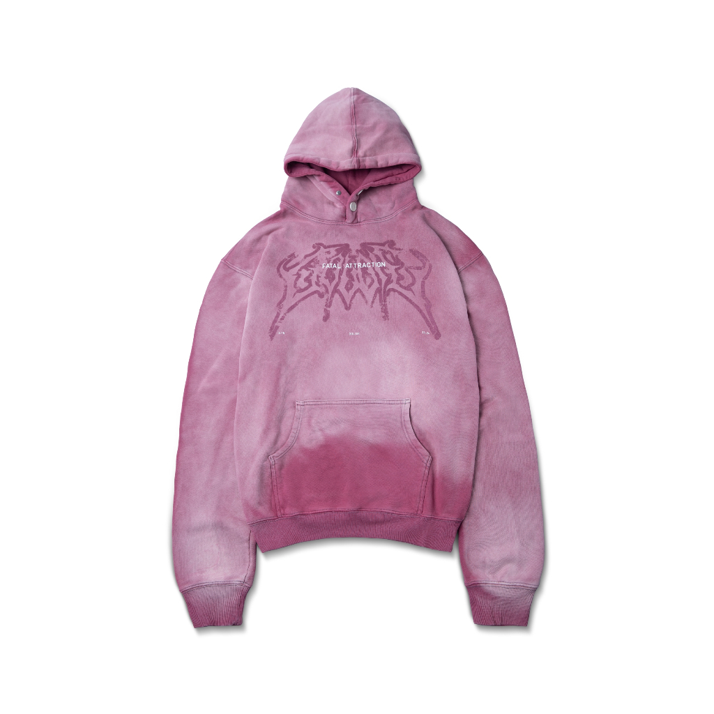 Áo hoodie "GOLDIE F/A Pink Washed" giặt mài màu hồng