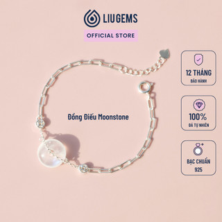Lắc Tay Đồng Điếu Bạc 925 Chuỗi Xích Liugems Đá Phong Thuỷ Thu Hút May Mắn Tài Lộc VB45