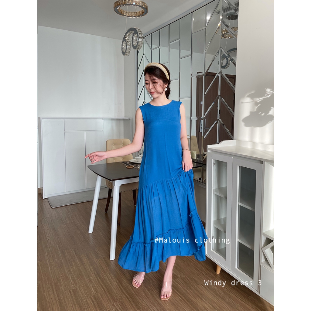 Váy maxi đi biển Windy dress nhiều màu, phù hợp làm đồng phục - V03