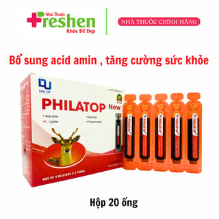 Philatop New Đại Uy ống nhựa, dùng cho trẻ biếng ăn chậm lớn (hộp 20 ống)