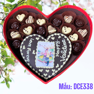 Socola Valentine Handmade chèn ảnh theo yêu cầu Mẫu DCE388