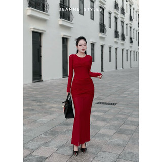 [Ảnh thật] Đầm thun lưới đuôi cá