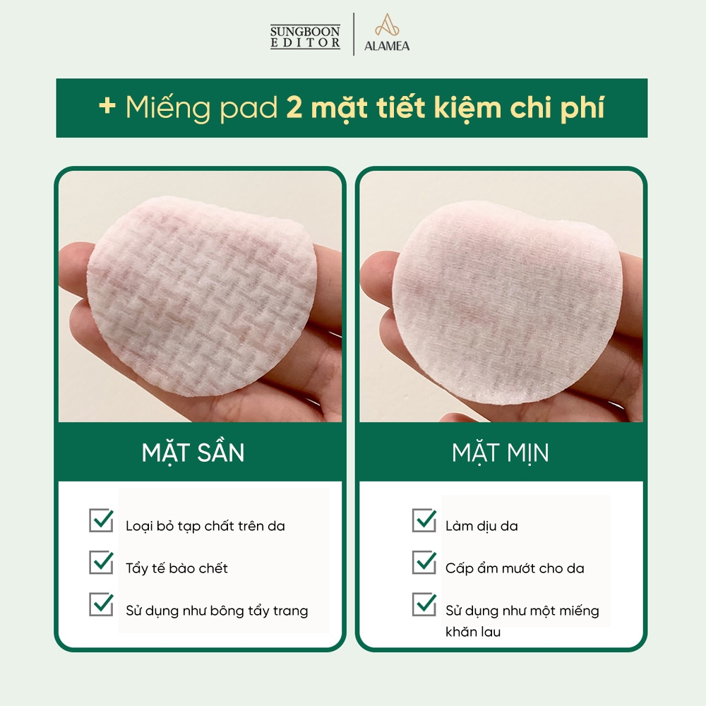 Pad Tẩy Da Chết Cà Chua Xanh SUNGBOON Green Tomato Pore Peeling Jumbo Pad 60 miếng