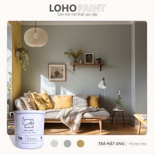  Sơn tường nội thất Loho House | Chủ đề: Trà mật ong | Sơn nước cao cấp Loho-paint tone màu xám 