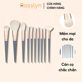 Bộ cọ trang điểm 10 cây mềm mịn an toàn cho da kèm túi đựng Rosslyn Cosmetic QT14