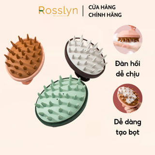 Lược gội đầu silicone cao cấp giúp mát xa đầu và ngăn ngừa rụng tóc Rosslyn Cosmetic QT168