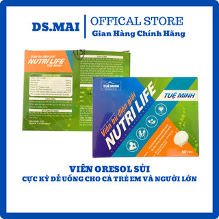 Hộp 50 viên viên sủi bù nước và điện giải oresol nutrilife tuệ minh vị cực kỳ dễ uống
