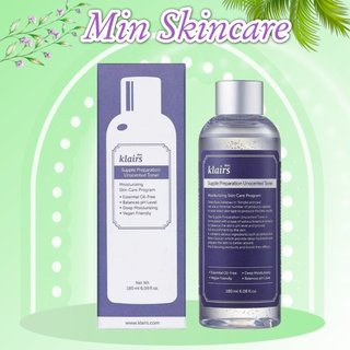 Nước hoa hồng klairs không mùi dưỡng ẩm, làm dịu da klairs supple preparation unscented toner 180ml - min skincare
