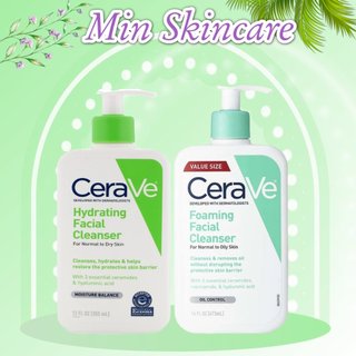 Sữa rửa mặt Cerave dịu nhẹ lành tính cho da dầu, da khô , da mụn 473ml - Min Skincare