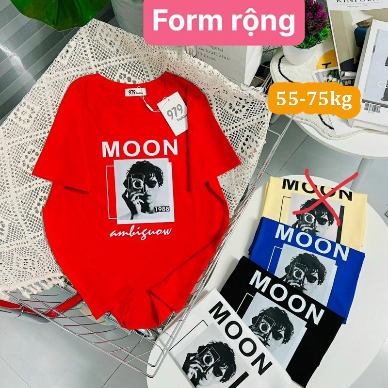 Áo thun 979 MOON phom rộng chất mịn mát