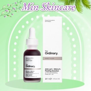 Tẩy da chết hoá học the ordinary aha 30% + bha 2% peeling solution 30ml - min skincare