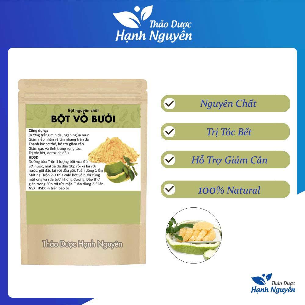 Bột vỏ bưởi 500g, nguyên chất, thơm mịn, pha uống, hỗ trợ giảm cân, detox, kích thích mọc tóc